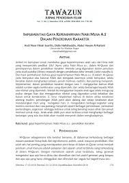 Hal ini dilakukannya karena percaya akan ramalan bahwa takhtanya akan digantikan oleh. Pdf Implementasi Gaya Kepemimpinan Nabi Musa A S Dalam Pendidikan Karakter