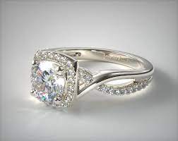 14k White Gold Infinity Halo Engagement Ring Vintage Engagement Rings Wedding Rings Engagement Wedding Rings Round
