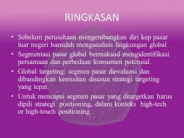 Secara umum, segmentasi pasar diartikan sebagai pembagian kelompok pembeli yang memiliki perbedaan kebutuhan, perilaku dan karakteristik. Segmentasi Penentuan Target Dan Positioning Ppt Download