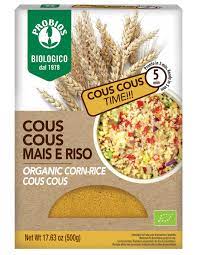 È gustoso ed ha un'ottima consistenza, lo faccio tostare qualche minuto con un cucchiaio di olio così come si fa con il riso e poi verso il brodo secondo le istruzioni della confezione, per il. Cous Cous Di Mais 70 E Riso 30 Probios