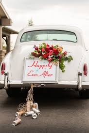 Fun And Fabulous 50 S Style Wedding Auto Dekoration Hochzeit Auto Autoschmuck Hochzeit