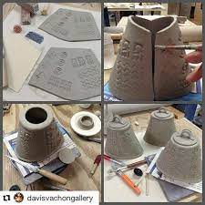 4 Steps To Making A Slab Vessel Potterymaking Pottery Wip Handmade Repost Davisvachongallery With Repostapp Slab Ceramics Slab Pottery Pottery Making