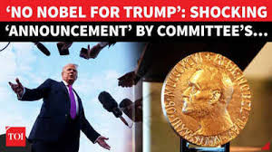 Trump's Nobel Peace Prize Dream 'Crushed', Committee 'Picked Winner Even  Before...' | Watch