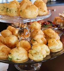 Classic Pate Choux Puffs Are Great Light Shell For Any Savory Or Sweet Filling These Are Curried Chicken Salad Filled Puf Catering Buffet Food Appetizer Bites