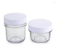 PET Thick Wall Clear Plastic Jars | 15Pcs 50g/100g Empty Cosmetic Jars with  White Lids | Ideal for Body Scrub, Facial Mask & Makeup Storage
