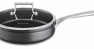 Kitchenaid Kch235elkm Professional Hard Anodized Nonstick 35quart Saut With Lid Cookware Black Continue To The P Kitchen Aid Saute Kitchen Appliances Design