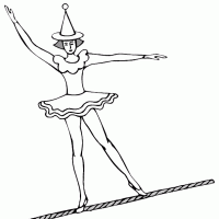 To find out, just try downloading any of the coloring pages. Acrobat Walking On Tightrope