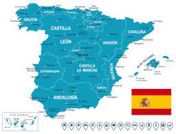 The map below shows spain with its cities, towns, highways, main roads, streets, and street views. Map Spain