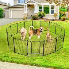 Maybe you would like to learn more about one of these? Tooca Dog Pen Fence 16 Panels 24 Height Large Metal Dog Fence Pet Exercise Play