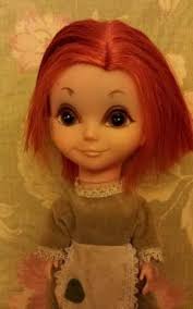 Kamar Tia Maria Red Orange Hair Doll in Green Dress 1968 Japan