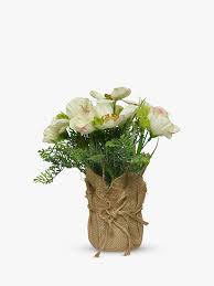 Low prices, quality artificial flowers, and quantity. John Lewis Partners Artificial Flowers In Hessian Pot At John Lewis Partners