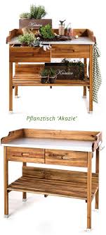 Der Pflanztisch Akazie Ist Ein Praktischer Helfer Im Garten Und Auf Dem Balkon Er Ist Aus Hochwertigem Pflanztisch Pflanzentisch Wohnzimmertische