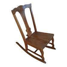 Late 19th Century Antique Queen Anne Fiddle Back Rocking Chair Rocking Chair Handmade Chair Antique Rocking Chairs