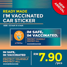 Check spelling or type a new query. I Am Vaccinated Car Sticker Sticker Kereta Vaccinated