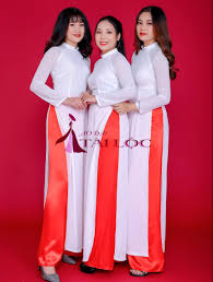 Áo dài trắng nữ sinh. Máº©u Ao Dai Tráº¯ng TrÆ¡n Há»c Sinh Cáº¥p 3 Váº£i Lá»¥a 4 Lá»›p Ao Dai Tai Lá»™c