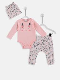 kiz bebek cit citli body pantolon ve bere 8wn261z1 fxb lc waikiki cocuk kiyafetleri baby outfits kiz elbiseleri