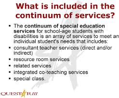 Special Education Continuum Of Services Pdf Free Download