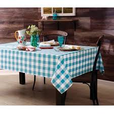 The Pioneer Woman 52 X 70 Charming Check Teal Tablecloth Walmart Com Pioneer Woman Kitchen Pioneer Woman Dishes Table Cloth