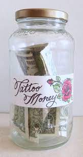 So könnten sie beispielsweise selbst eine spardose aus einem glas oder einem tiefen bilderrahmen basteln. My New Little Tattoo Money Jar Gutschein Geschenke Geschenke Gluckwunschkarte Geburtstag