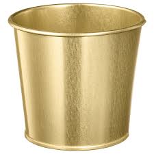 Firstly, you will need to prepare your pot for planting. Daidai Brass Colour Plant Pot 9 Cm Ikea