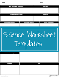 Worksheet Templates Science Worksheets Science Lesson Plans Teacher Toolbox