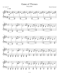 Game of thrones piano pdf. Game Of Thrones Easy Piano Sheet Music For Piano Solo Musescore Com