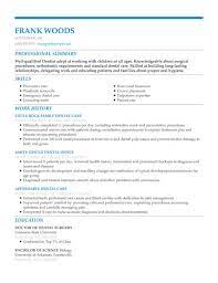 Cv as a sales pitch: Professional Dentistry Resume Examples Livecareer