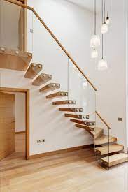 Floating Stairs With Timber Treads Staircase Design Modern Floating Staircase Glass Stair Balustrade