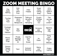 Zoom Meeting Bingo Bingo Bingo Template Word Bingo