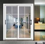 Custom Made French Style Aluminum Frame Glass Sliding Door White Color  Glass Door for Kitchen and Balcony