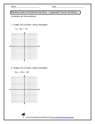 Let us consider the function. Fillable Online Graphing Linear And Quadratic Functions Independent Practice Worksheet Fax Email Print Pdffiller
