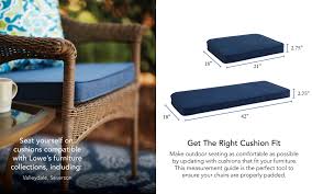 Style Selections Valleydale Texture Teal Seat Pad Lowes Com Patio Loveseat Patio Furniture Cushions Seat Pads