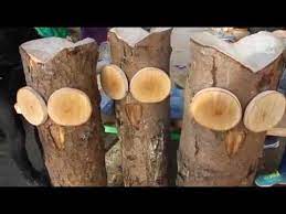 Fabelhaft baumstamm tisch selber machen simple baumstamm hocker von tisch aus baumstamm. Ferienaktion Kinder Basteln Mit Baumstammen Youtube