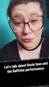 Uncle Sam and Kendrick Lamar Peforming at Halftime Show