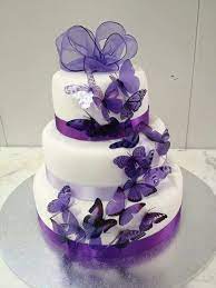 Cake In Violet Purple Butterfly Cake Purple Wedding Cakes Purple Wedding Cake