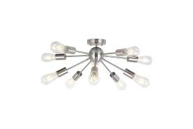Add to favorites) ceiling space 16 led flush mount white. Brushed Nickel 10c Bonlicht 10 Light Sputnik Chandelier Brushed Nickel Flush Mount Ceiling Light Modern Pendant Lighting For Kitchen Living Room Dining Room Bed Room Hallway Matt Blatt