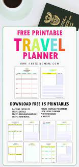15 Free Trip Planner Printables For Your Next Vacation Travel Planner Template Itinerary Planner Trip Planner Printable