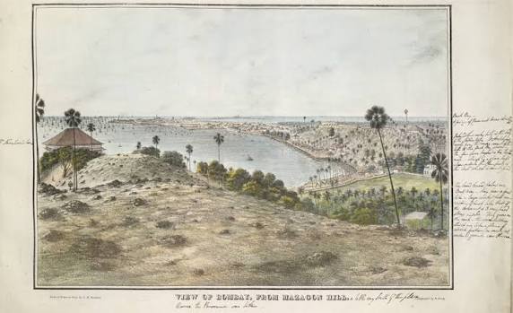 Bombay Photo Images[ Mumbai]: View Of Bombay, From Mazagon Hill.and other views of Bombay -18th ,19th century