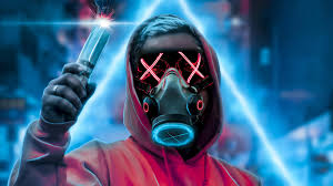 Face Mask Smoke Bomb 4k Papel de parede para pc, tablet. face mask smoke bomb 4k