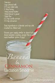 Lactation Smoothie With Oats Brewer S Yeast Peanut Butter Flax Banana And Cinnamon Via Life With The Lamp Lactation Smoothie Lactation Cookies Lactation