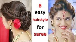 This shaggy medium hairstyle with bangs is perfect for curly hair. 6 Easy And Different Hairstyle For Navratri Garba Hairstyle Hairstyle For Girls Prom Hairstyle Youtube