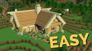 How To Build A Rustic House In Minecraft Block By Block Easy Wooden Cottage Tutorial B Cute Minecraft Houses Minecraft Wooden House Minecraft House Tutorials
