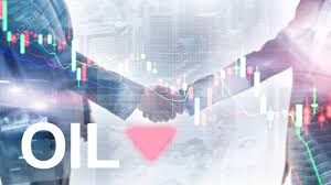 Oil Trend Down Candle Graph Chart Oil Barrels And A Financial