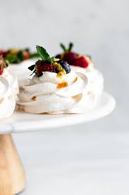 Mini Pavlovas With Coconut Whipped Cream Recipe Whipped Cream Cakes Coconut Whipped Cream Pavlova