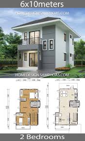 Check out these small house pictures and plans that maximize both function and style! Small Home Design Plans 6x10m With 2 Bedrooms Home Ideas Architectural House Plans Small House Design Plans Two Story House Design