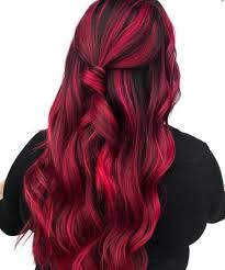 If you're doing rainbow dye, the red tends to seep into the yellow section and turn it orange. Red And Black Hair Color Combinations To Spice Up Your Look Fashionisers C