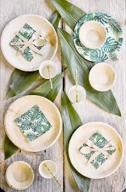 Passez des moments agréables à table avec les collections de vaisselle de la table d'arc. Assiette Feuille Palmier Vaisselle Jetable Biodegradable Achat