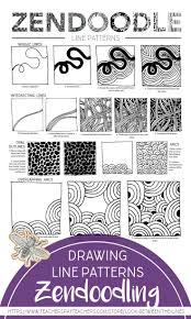Teach Your Students Creative Ways To Incorporate Line Into Their Artwork With This Printable Zendoodle Visu Art Handouts Line Art Lesson Classroom Art Projects