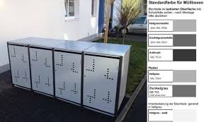 Mulltonnenbox Metall Lackiert 4er 240l Mit Klappdeckel Metall Lackieren Mulltonnenbox Mulltonnenverkleidung