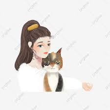 Fresh And Cute Cat Girl Design With Commercial Elements, Fresh, Cartoon,  Lovely PNG Transparent Clipart Image and PSD File for Free Download